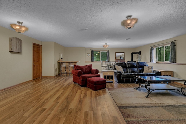 1664 Payton Ct NE, Sauk Rapids, MN 56379 - living room with plenty of natural light, light wood finished floors, and a textured ceiling