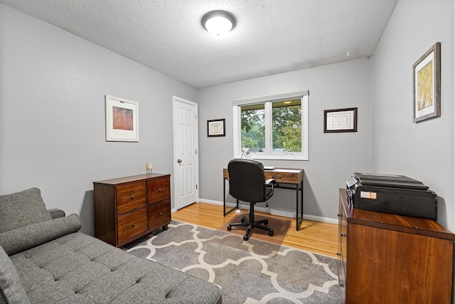 6721 Limerick Ln, Edina, MN 55439 - office featuring light wood-type flooring and a textured ceiling
