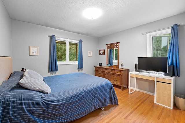 6721 Limerick Ln, Edina, MN 55439 - bedroom with light wood finished floors, multiple windows, and a textured ceiling