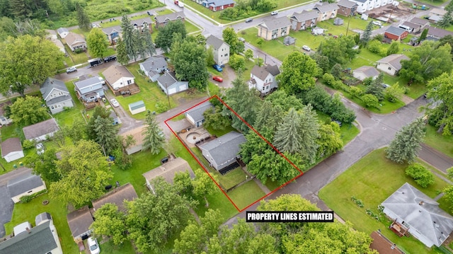 311 70th Ave W, Duluth, MN 55807 - aerial perspective of suburban area featuring property parcel outlined