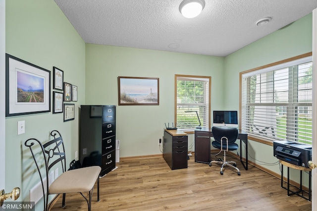 20177 Farnham Ln N, Forest Lake, MN 55025 - office space with a textured ceiling and light wood-style floors