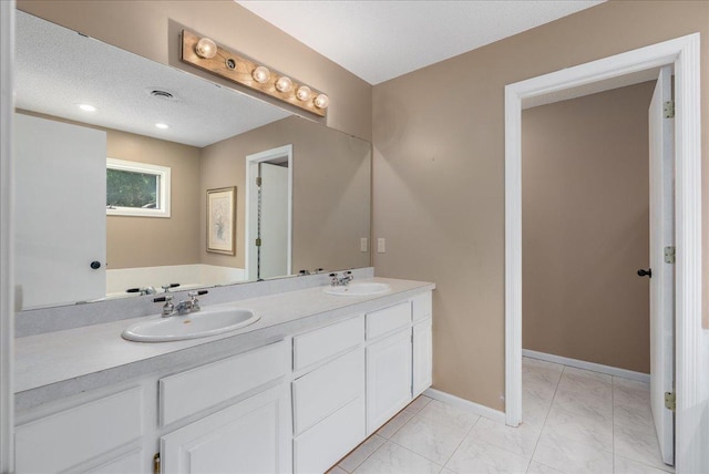 N6386 1317th St, Clifton Twp, WI 54021 - full bath featuring double vanity and marble finish floors