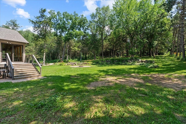 N6386 1317th St, Clifton Twp, WI 54021 - view of grassy yard with stairway