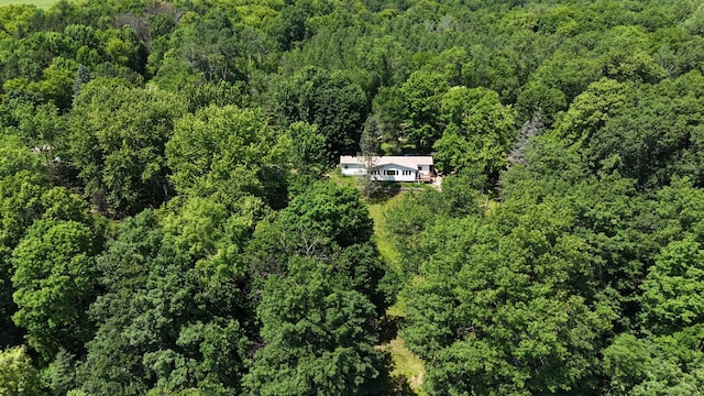 2890 216th St, Laketown Twp, WI 54853 - aerial view of property's location with a heavily wooded area