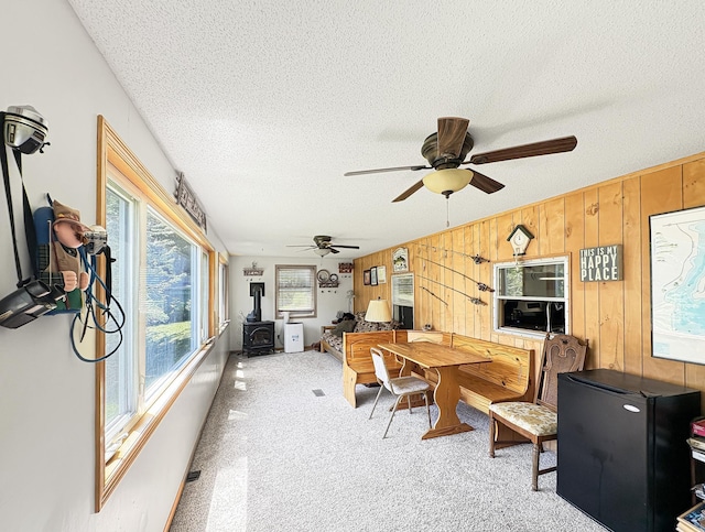 2890 216th St, Laketown Twp, WI 54853 - sunroom / solarium featuring a wood stove and healthy amount of natural light