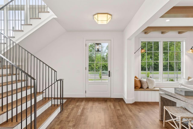 956 Mississippi River Blvd S, Saint Paul, MN 55116 - doorway featuring wood finished floors and stairs