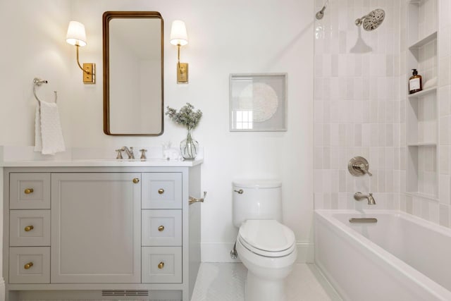956 Mississippi River Blvd S, Saint Paul, MN 55116 - full bathroom with vanity, shower / tub combination, and tile patterned flooring