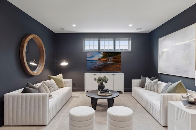 956 Mississippi River Blvd S, Saint Paul, MN 55116 - carpeted living room featuring recessed lighting