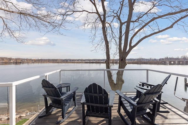 2807 Mckenzie Point Rd, Minnetonka, MN 55391 - wooden terrace with a water view