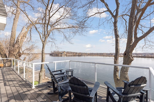 2807 Mckenzie Point Rd, Minnetonka, MN 55391 - wooden deck with a water view