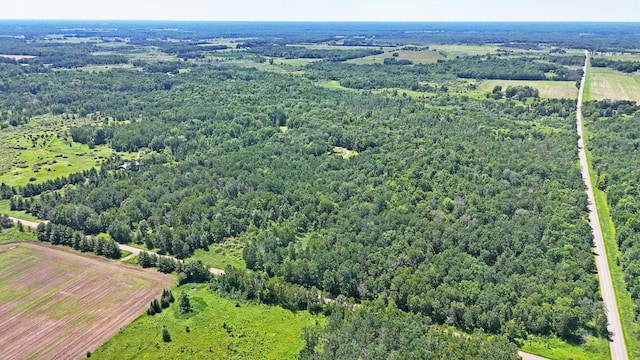 22761 105th Ave, Milaca, MN 56353 - aerial overview of property's location with a forest