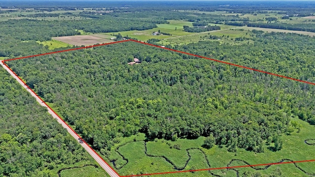 22761 105th Ave, Milaca, MN 56353 - aerial view of property and surrounding area featuring property boundaries highlighted
