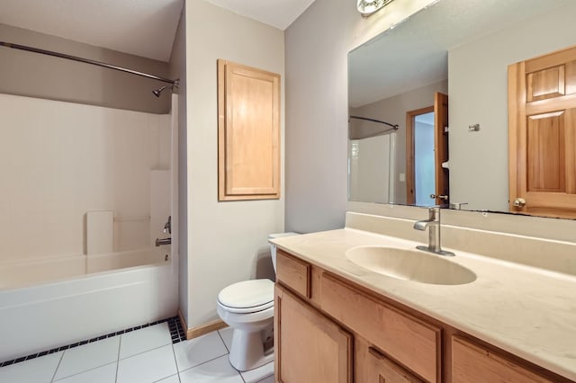 12740 Eveleth Path, Apple Valley, MN 55124 - full bath featuring vanity,  shower combination, and tile patterned flooring