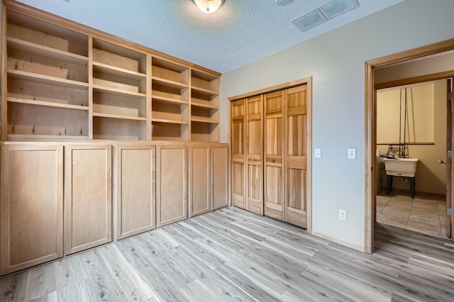 12740 Eveleth Path, Apple Valley, MN 55124 - unfurnished bedroom featuring light wood-style flooring, a closet, and a textured ceiling