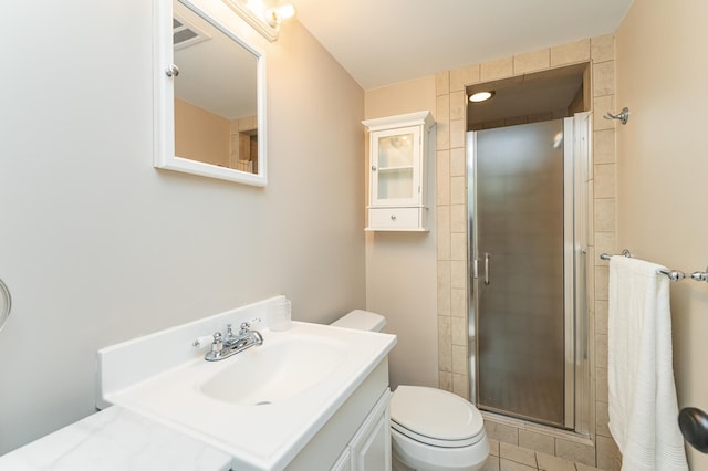 625 Folwell Ln SW, Rochester, MN 55902 - full bathroom with a stall shower, vanity, and tile patterned floors