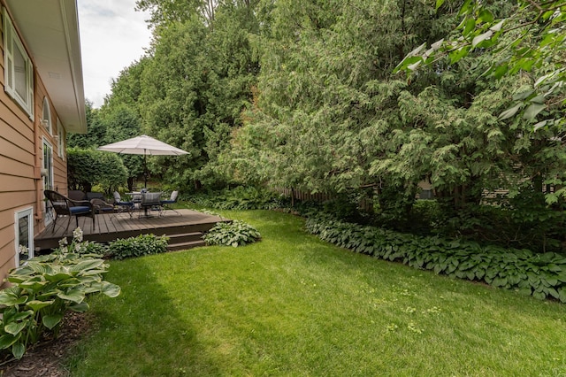 625 Folwell Ln SW, Rochester, MN 55902 - view of green lawn with a deck