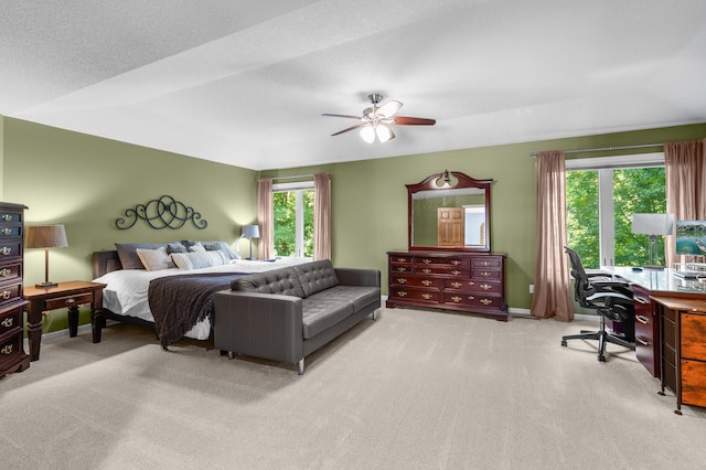 6354 Oxbow Bnd, Chanhassen, MN 55317 - carpeted bedroom featuring a desk, multiple windows, and a ceiling fan