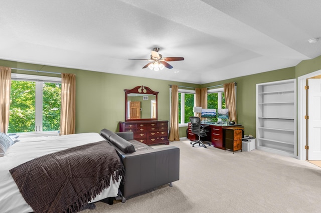 6354 Oxbow Bnd, Chanhassen, MN 55317 - carpeted bedroom with multiple windows and ceiling fan