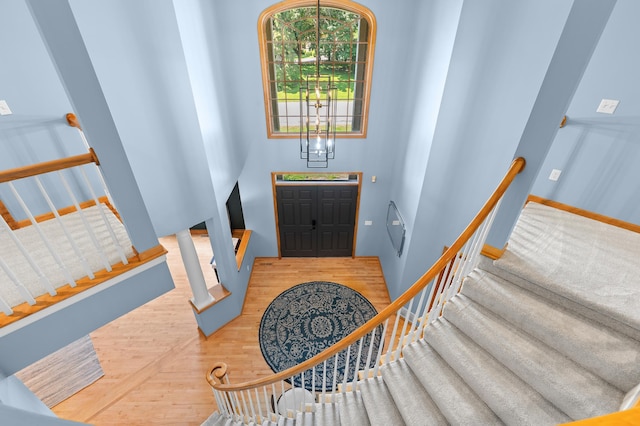 6354 Oxbow Bnd, Chanhassen, MN 55317 - foyer entrance featuring wood finished floors and stairway