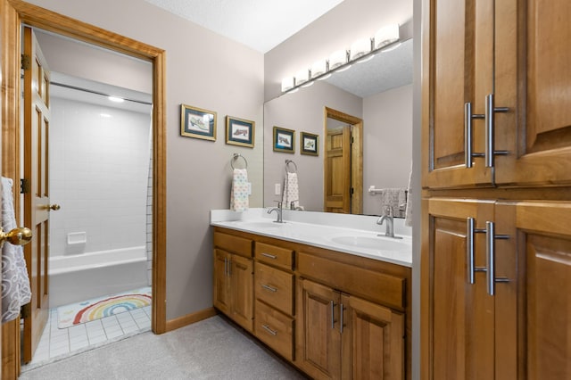 6354 Oxbow Bnd, Chanhassen, MN 55317 - bathroom featuring double vanity and washtub / shower combination