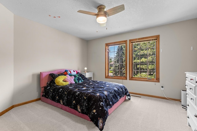 6354 Oxbow Bnd, Chanhassen, MN 55317 - carpeted bedroom featuring a ceiling fan and a textured ceiling