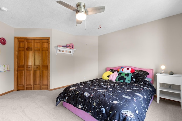 6354 Oxbow Bnd, Chanhassen, MN 55317 - bedroom featuring carpet flooring, a closet, and a ceiling fan