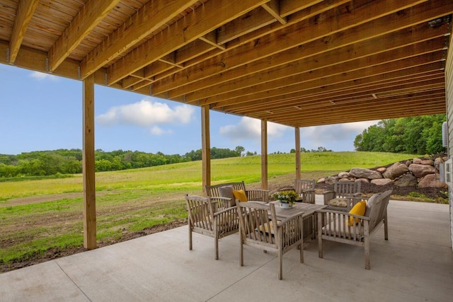 13827 Halstad Ave, Lonsdale, MN 55046 - view of patio / terrace featuring a view of rural / pastoral area