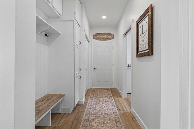 13827 Halstad Ave, Lonsdale, MN 55046 - mudroom with light wood-style flooring and recessed lighting