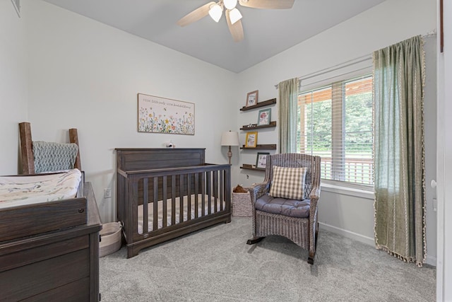 13827 Halstad Ave, Lonsdale, MN 55046 - bedroom with a nursery area, carpet floors, and ceiling fan