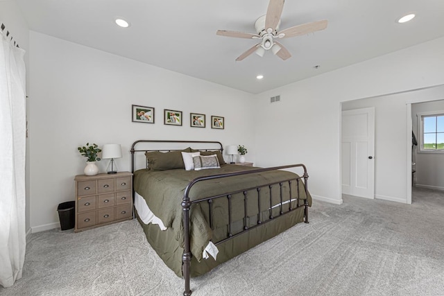 13827 Halstad Ave, Lonsdale, MN 55046 - bedroom with carpet floors, recessed lighting, and a ceiling fan