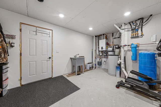 13827 Halstad Ave, Lonsdale, MN 55046 - finished basement with a water pressure tank, a water softener, and recessed lighting
