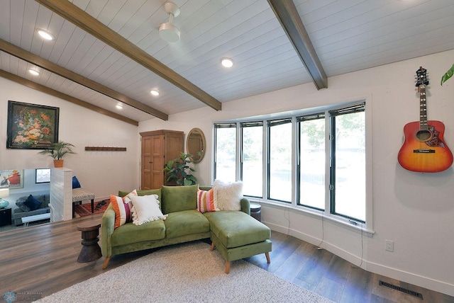 2833 1st St N, Fargo, ND 58102 - living area featuring wood finished floors, recessed lighting, and wooden ceiling