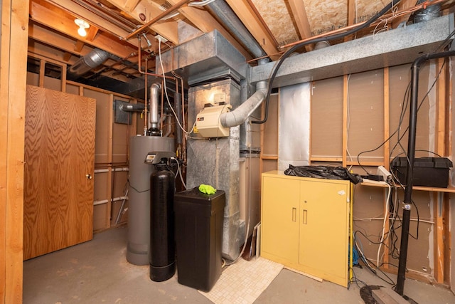 6262 Fernbrook Ln N, Maple Grove, MN 55311 - unfinished basement with a water softener system