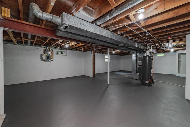 3667 205th St W, Farmington, MN 55024 - basement with gas water heater, heating unit, and electric panel