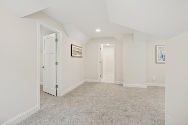 4236 22nd Ave S, Minneapolis, MN 55407 - additional living space featuring light colored carpet, recessed lighting, and vaulted ceiling