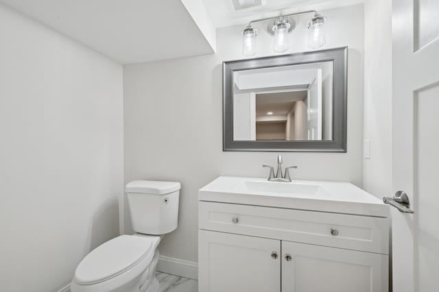 4236 22nd Ave S, Minneapolis, MN 55407 - half bath with marble finish flooring and vanity