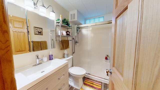 216 1st St, Kiester, MN 56051 - bathroom featuring a stall shower and vanity