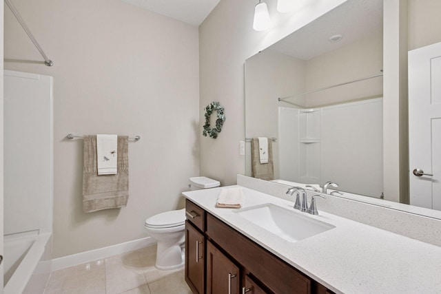 5743 Meridian Way NE, Prior Lake, MN 55372 - bathroom featuring vanity, tile patterned flooring, and bathtub / shower combination