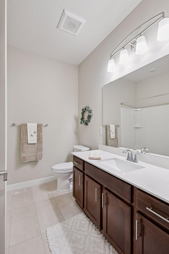 5743 Meridian Way NE, Prior Lake, MN 55372 - full bath with vanity, tile patterned floors, and a textured ceiling