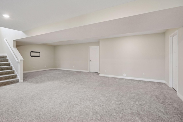 5743 Meridian Way NE, Prior Lake, MN 55372 - finished basement with carpet and stairs