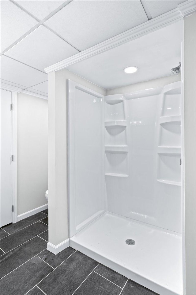 422 Jefferson Ave S, Edina, MN 55343 - bathroom featuring tile patterned floors and a shower stall