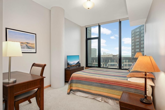 1120 2nd St Unit 1002, Minneapolis, MN 55415 - carpeted bedroom with expansive windows and baseboards