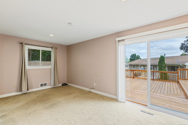 2735 Chisholm Ave N, Saint Paul, MN 55109 - spare room with healthy amount of natural light, carpet flooring, a smoke detector, and recessed lighting