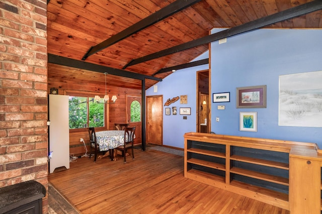 6618 Sumac Dr, Grand Lake Twp, MN 55803 - living area with wood finished floors, wood walls, and wooden ceiling