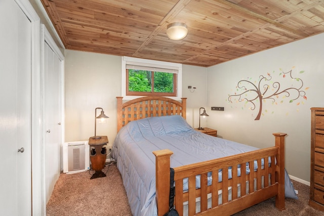 6618 Sumac Dr, Grand Lake Twp, MN 55803 - carpeted bedroom with wooden ceiling and a closet