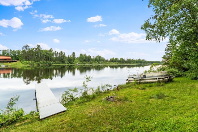 6618 Sumac Dr, Grand Lake Twp, MN 55803 - water view featuring a boat dock