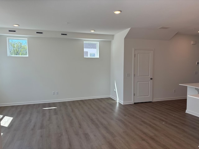 1719 Hauer Trl, Shakopee, MN 55379 - basement with dark wood-style flooring, healthy amount of natural light, and recessed lighting