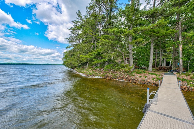 10399 Sandy Beach Rd, Round Lake Twp, WI 54843 - dock area featuring a water view