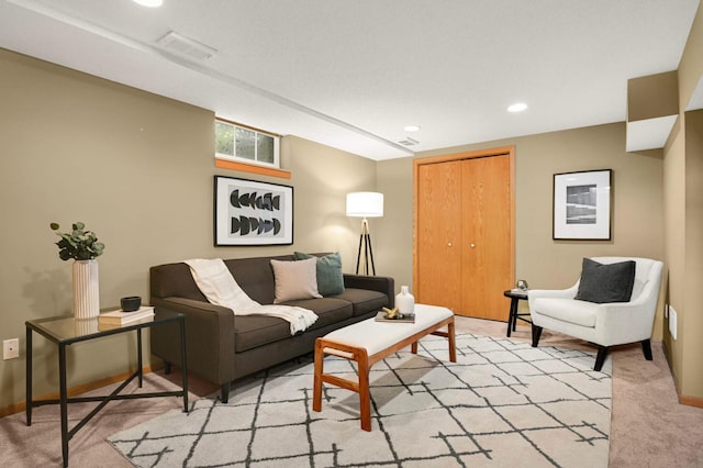 4604 39th St, Saint Louis Park, MN 55416 - living room featuring light colored carpet and recessed lighting