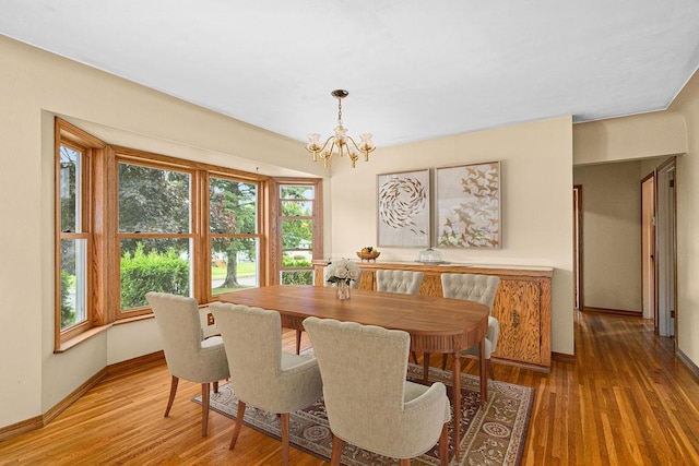 5120 Juniata St, Duluth, MN 55804 - dining space with a chandelier and light wood-style flooring